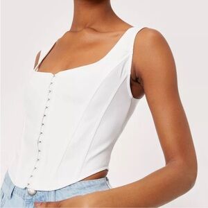 Nasty Gal white corset top